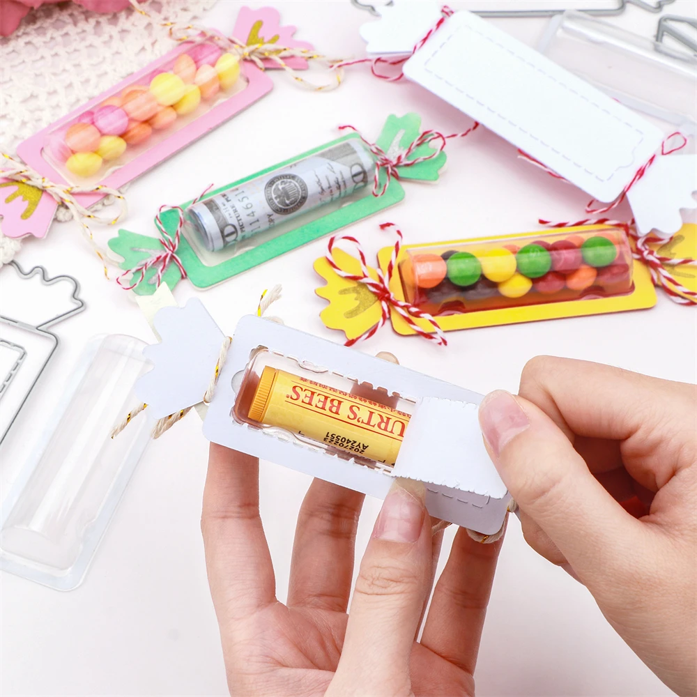 Plastic Dome Clear - 20 ชิ้น/แพ็คพลาสติกใสสี่เหลี่ยมผืนผ้า 3D โดมและแท็ก Candy Die