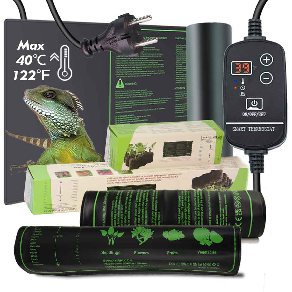 Heat Mat Seedling - แผ่นทำความร้อนต้นไม้7-100วัตต์สามารถปรับอุณหภูมิได้16 ℃ ถึง40 ℃ เสื่อความร้อนสัตว์เลื้อยคลานกันน้ำสำหรับ Grow