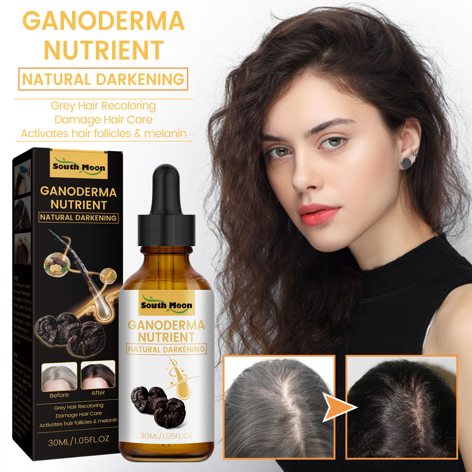 Root Stimulator Liquid - เห็ดหลินจือดําผม Liquid ทําความสะอาดหนังศีรษะสิ่งสกปรกป้องกันผมเสริมสร้างรากผมบํารุงรูขุมขน Care Essence