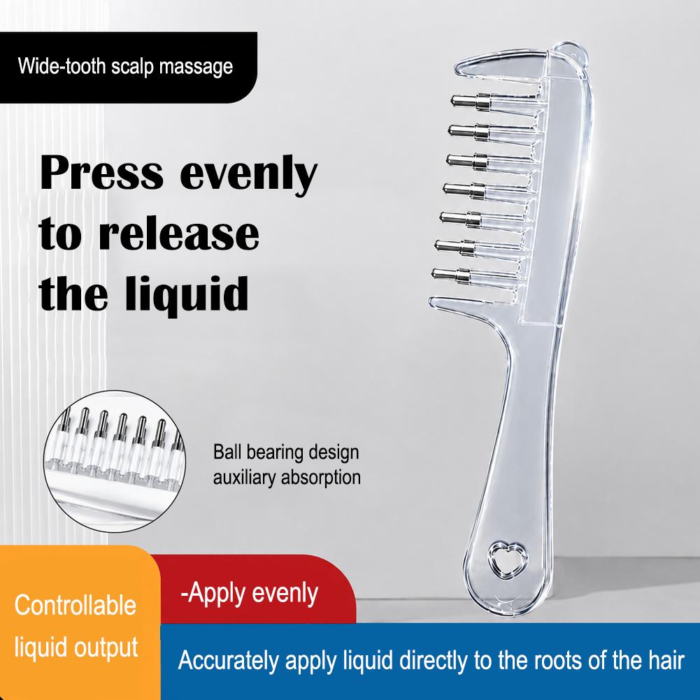 Root Stimulator Liquid - หวีสำหรับทาออยล์บำรุงเส้นผม หวีลูกกลิ้งสำหรับจ่ายน้ำมัน หวีสำหรับนวดหนังศีรษะและทาออยล์บริเวณรากผม อุปกรณ์ดูแลเส้นผม