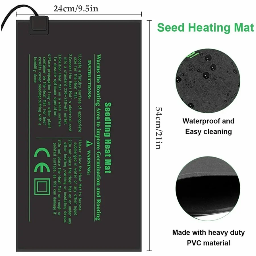 4 ขนาด 220V EU Plug ต้นกล้าควา - Heat Mat Seedling บทวิจารณ์และราคา