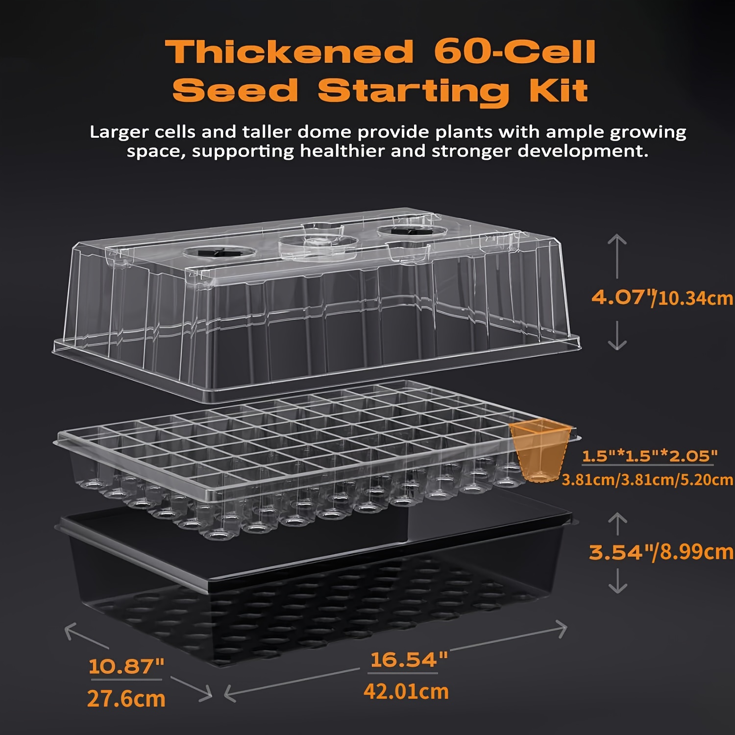 ถาดเพาะเมล็ดแบบรดน้ำเองได้ 60  - Humidity Dome Kit บทวิจารณ์และราคา