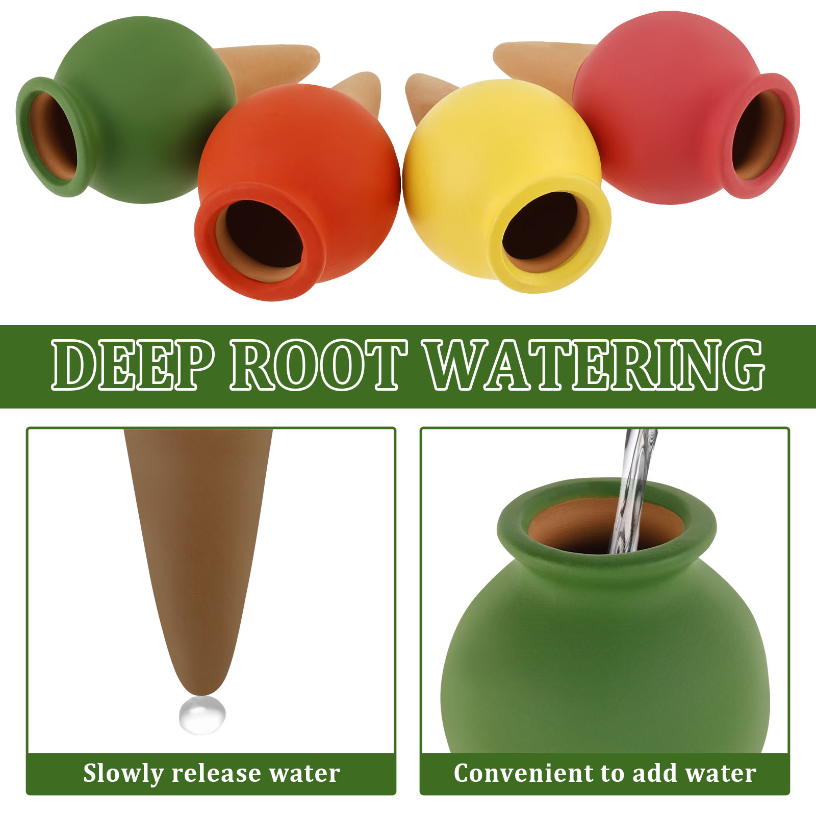 8 ชิ้น Terracotta Self Waterin - Self Watering Insert บทวิจารณ์และราคา
